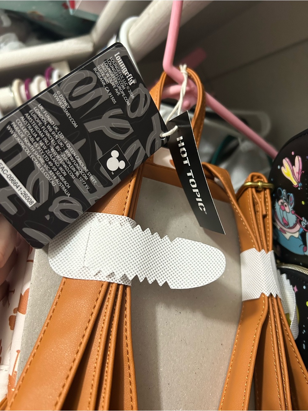 Disney Mini Backpack in Cream and Tan with Paw Print Accents - Picture 3 of 4